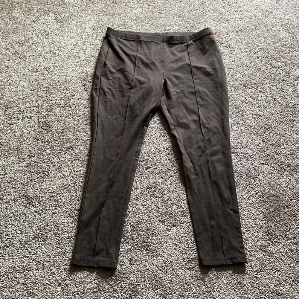 Simply Vera Vera Wang Brown Pull On Ponte Leggings Stretch SIZE XL